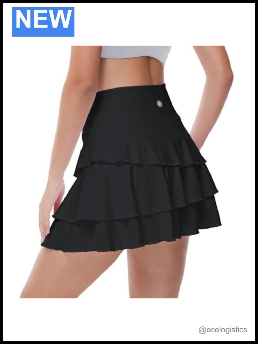 High Waist Athletic Tennis Golf Skirt with Pockets Ruffle Pleated Sports Casual